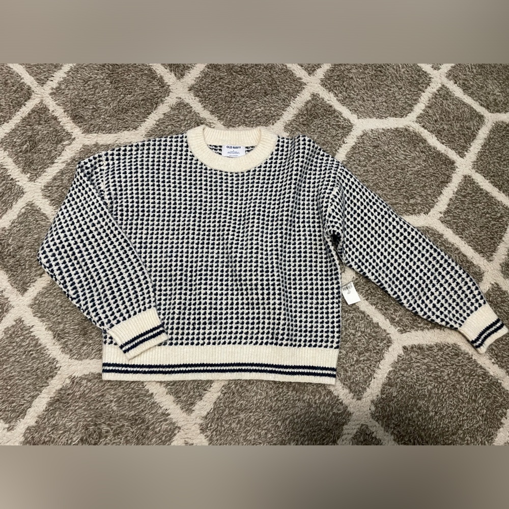 Brand New Old Navy Sweater, Navy & White, Size Small